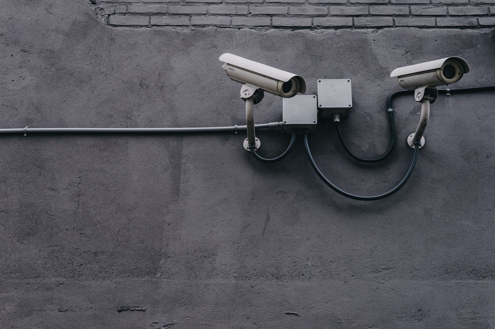 PoE security cameras mounted on a home lab network for a Frigate NVR setup